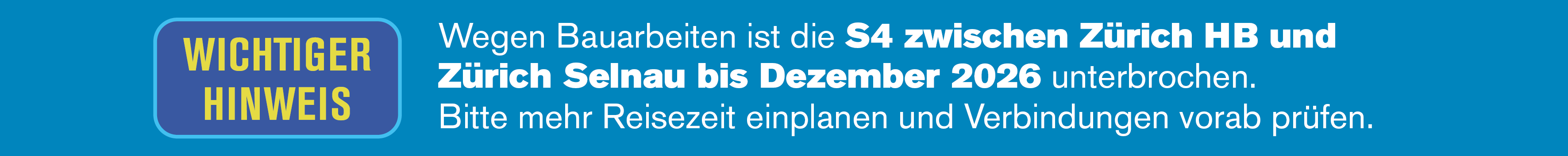 Banner Steckenunterbruch