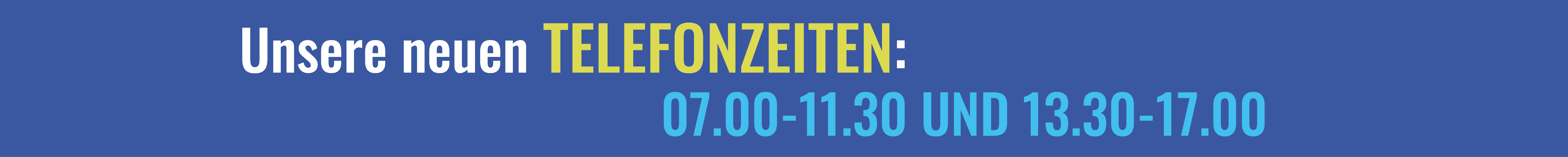 Telefonzeiten Banner