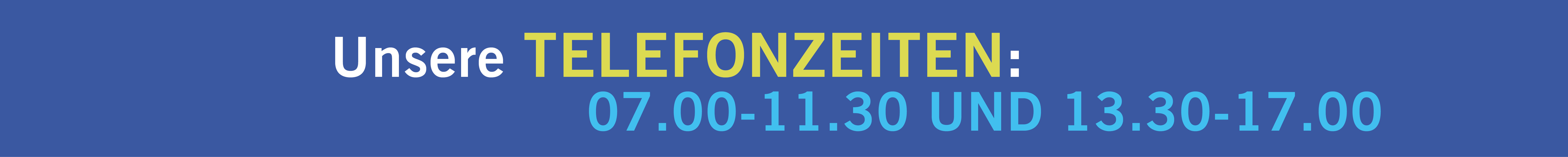 Telefonzeiten Banner